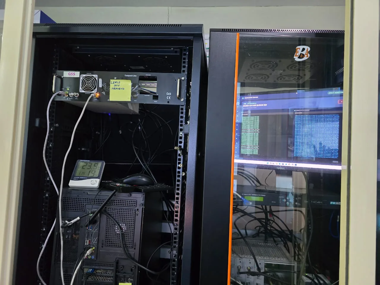 Yanbu hotel, port and staff-housing reference showing iPTV Headend and Middleware Rack Configuration - Raco Hotel Jeddah