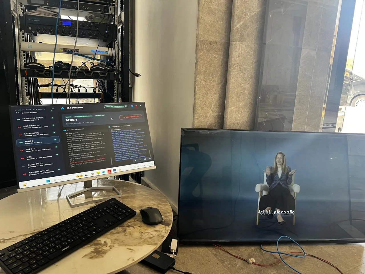Yanbu hotel, port and staff-housing reference showing mACVISION Middleware Monitoring and Channel Testing - Al Meaqat Plaza Madinah